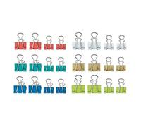MAUL Pinzas abatibles mauly® 24 uds multicolor para oficina | agarre firme sin perforar, papeles ordenados rápido, colores vivos para clasificar, metal resistente a diario