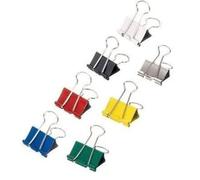 MAUL Pinzas abatibles mauly® rojas metal 12 uds para 90 hojas | agarre firme sin perforar, orden visual por color, asas plegables prácticas, reutilizables, tamaño compacto