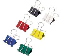 MAUL Pinzas originales mauly (12 unidades) de 19 mm, fijación con 7 mm para sujetar hasta 70 hojas de papel, versátil en la oficina, como utensilios de cocina y en el hogar, multicolor