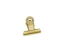 MAUL Pinzas papel oro MAULstandard Sujeción firme 100 hojas | acabado metálico elegante, orden visible, agarre estable hasta 100 hojas, formato compacto 30 mm, pack de 10