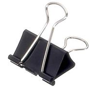MAUL Pinzas sujetapapeles mauly® Negras 32 mm Metal 12 Unidades | acabado negro discreto, agarre firme sin perforar, ideal para documentos gruesos, reutilizables para oficina y estudio