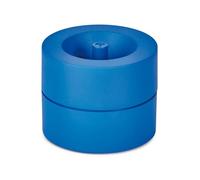 MAUL portaclips MAULpro Eco Ø7.3x6cm | Organizador escritorio fabricado con más del 85% de plástico reciclado | Accesorio de escritorio con imán para clips oficina | Incluye 15 clips | Azul