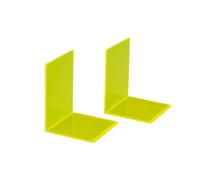 MAUL Sujetalibros de acrílico (2 unidades) 10 x 10 x 13 cm | Librero, organizador para niños, libros, oficina, estantería, soporte para libros en elegante diseño acrílico, soporte para libros, color