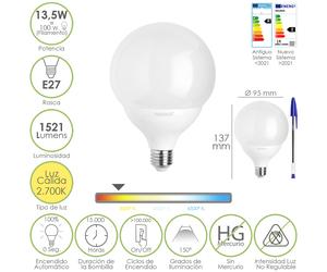 Maurer 19073174 lámpara led 3000 k 13,5 w e27