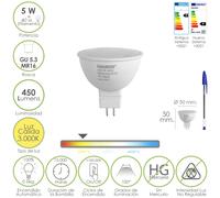 Maurer bombilla led dicroica rosca gu 5.3 / mr16. 5 watt. equivale a 4