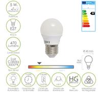 Maurer bombilla led esferica e27 5 w. -40 w. 470 lúmenes. luz cálida