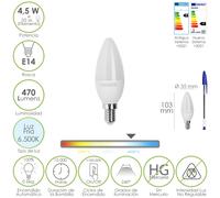Maurer bombilla led vela rosca e14. 4,5 watt. equivale a 35 watt. 470