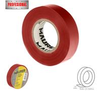 MAURER Cinta Aislante, PVC, Profesional, 25 metros x 19 mm. x 0,13 mm espesor. Color Roja.