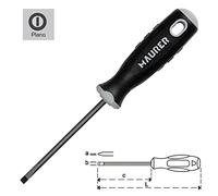 MAURER - Destornillador Vaciada 1,0x5,5x100 mm.