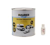 Maurer Gel coat poliéster – Pintura para fibra de vidrio/resina – 1 kg blanco