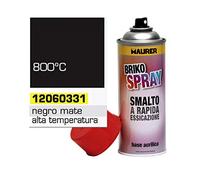 Maurer 093343 esmalte alte temperature 800 °, briko spray, negro mate