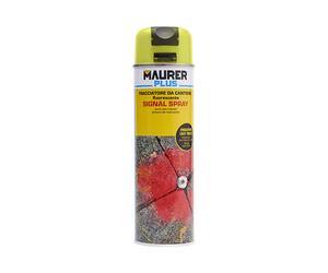 Maurer spray pintura trazador amarillo fluoresce 500 ml.