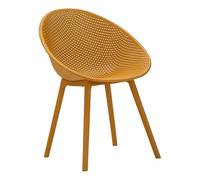 Mauro Ferretti Ibiza - Silla Mustard, juego de 2 unidades, polipropileno Mustard, 59 x 59 x 83 cm