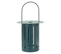 Mauro Ferretti Italian Design Farol Saturno de latón de Metal y Cristal, 24 x 43 cm
