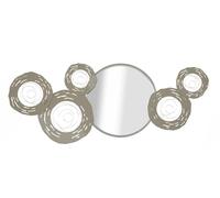 Mauro Ferretti Italian Design Panel de Pared Hop con Espejo, Metal, Plateado, 106 x 3,8 x 48 cm
