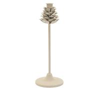 Mauro Ferretti Italian Design Portavelas de piña de 11,5 x 33,5 cm, de Hierro, Color Crema
