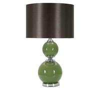 Mauro Ferretti Lámpara de mesa, de vidrio de hierro tejido, verde gris, 65 x 38 x 38 cm