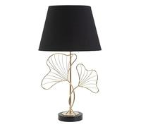 Mauro Ferretti Lámpara de mesa Leaves Ø 30 x 60 cm, metal negro y dorado