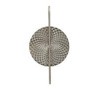 Mauro Ferretti Lámpara de pared Silvery 2 puntos de luz, cristal y metal plateado, 54 x 28 x 15 cm