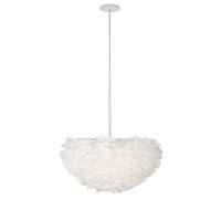 Mauro Ferretti Lámpara Feather Ø 60 x 30 cm, hierro y plástico, color blanco