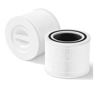 MAUXpIAO Filtro de repuesto Core 300 para purificador de aire Levoit Core 300 y Core 300S filtro 3 en 1 HEPA verdadero con carbon activado comparado con numero de parte Core 300 RF pack de 2 blanco el