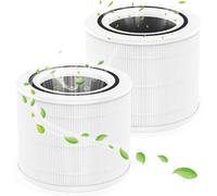 MAUXpIAO Pack de 2 filtros de repuesto Core 300 para purificador de aire Levoit Core 300 y Core 300S sistema de filtracion 3 en 1 filtro HEPA y carbon activado referencia Core 300S P Core 300 P cartuc