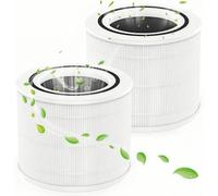 MAUXpIAO Paquete de 2 filtros de repuesto Core 300 compatibles con los purificadores de aire LEVOIT Core 300 y Core 300S, sistema de filtración True HEPA de alta eficiencia 3 en 1, compatible con Core