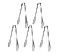Mavaol 5 uds pinzas multifunción de acero inoxidable para alimentos pan filete ensalada barbacoa Buffet pinza cocina herramienta de cocina (Grande)
