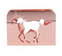 Mavaol Servilletero de Caballo Arte del Hierro Servilletero Vertical Servilletero de Metal multifunción Servilletero Organizador para Bares (Rose Gold)