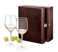 Maverton Set De 2 Copas Vino Personalizadas 350 ml Grabado Elegante Abuelos
