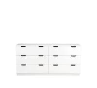 Mavis Cómoda Aoko doble 6 cajones Lacado blanco
