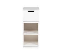 Mavis Mesita de noche Aoko 72 cm 1 cajón Lacado blanco