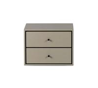 Mavis Mesita de noche suspendida Volt Beige-negro