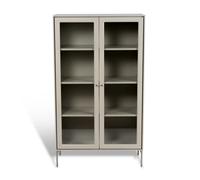 Mavis Vitrina Volt 130 cm beige Detalles en acero inoxidable