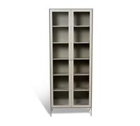 Mavis Vitrina Volt 190 cm beige Detalles en acero inoxidable