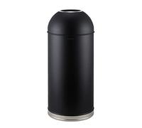 MAWERDCXG Papelera Jardín Exteriores Bote de Basura Acero Inoxidable for Exteriores con Cubo Interior Desmontable Cubo Comercial Superior Abierto 48L / 12.6 galones(0012)