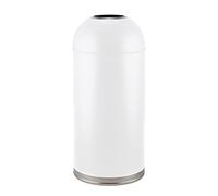 MAWERDCXG Papelera Jardín Exteriores Bote de Basura Acero Inoxidable for Exteriores con Cubo Interior Desmontable Cubo Comercial Superior Abierto 48L / 12.6 galones(004)