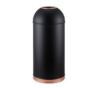 MAWERDCXG Papelera Jardín Exteriores Bote de Basura Acero Inoxidable for Exteriores con Cubo Interior Desmontable Cubo Comercial Superior Abierto 48L / 12.6 galones(003)