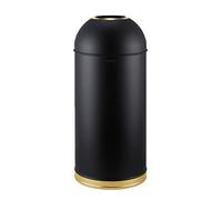MAWERDCXG Papelera Jardín Exteriores Bote de Basura Acero Inoxidable for Exteriores con Cubo Interior Desmontable Cubo Comercial Superior Abierto 48L / 12.6 galones(002)