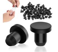 mawmuaw 30 Piezas Tapones de Goma 8.5 mm Tapón de Silicona Redondo Negro para Botellas con un Diámetro 8 mm Recipientes Patas de Mesas y Sillas Muebles Tuberías Tubos Macetas Automóviles Maquinaria