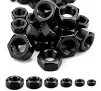 mawmuaw 30 Piezas Tuercas Hexagonales M10 Acero Inoxidable A2 V2A Tuerca Negro DIN934 para Madera Tornillos Metálicos Varillas Roscadas y Pernos