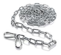 mawmuaw Cadena de eslabones por metros, 2 m, cadena de metal de 6 mm, cadena de acero