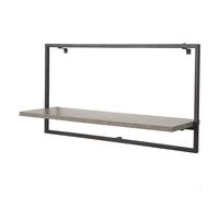 AKTIVE Estantería de pared MAX Home (18481) - 1 balda 65x20x35 cm, efecto cemento, negra, 5 kg