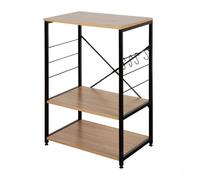 Aktive – Mueble auxiliar de cocina 18425 MAX Home – 60x40x82 cm, madera y acero, 3 niveles
