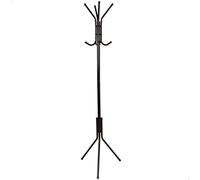 Max Home - Perchero de pie, 45x40x170 cm, negro, peso máximo soportado 8 kg, con varias perchas, inoxidable, para sombreros, abrigos, accesorios, para la entrada, recibidor, oficina