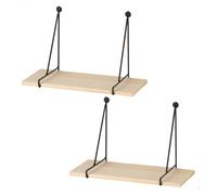 Max home set 2 estanterías pared colgante madera 30x14,5x20 cm