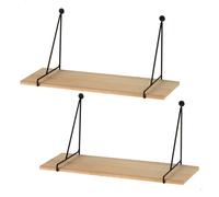 Max home set 2 estanterías pared colgante madera 40x14,5x20 cm