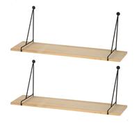 Max home set 2 estanterías pared colgante madera 50x14,5x20 cm
