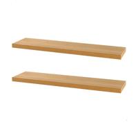 Max home set 2 estantes pared madera 100x23x4 cm