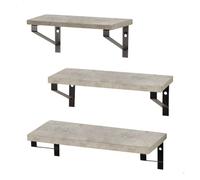 Aktive Estantería de pared Max Home - Set 3 estantes 42/34/28 cm metal negro, peso máx. 6 kg